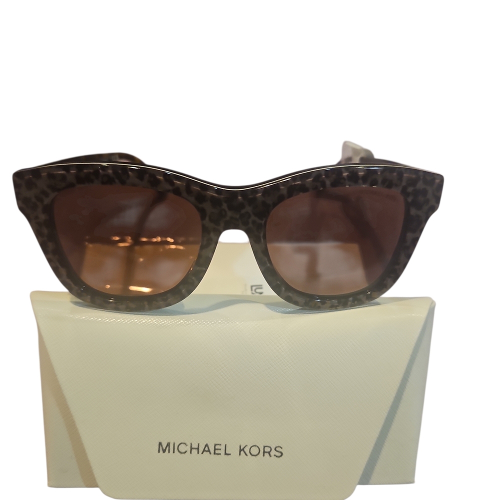 Michael Kors Woman Empire Square 2193U Authentic Leopard Print Sunglasses - Picture 2 of 13